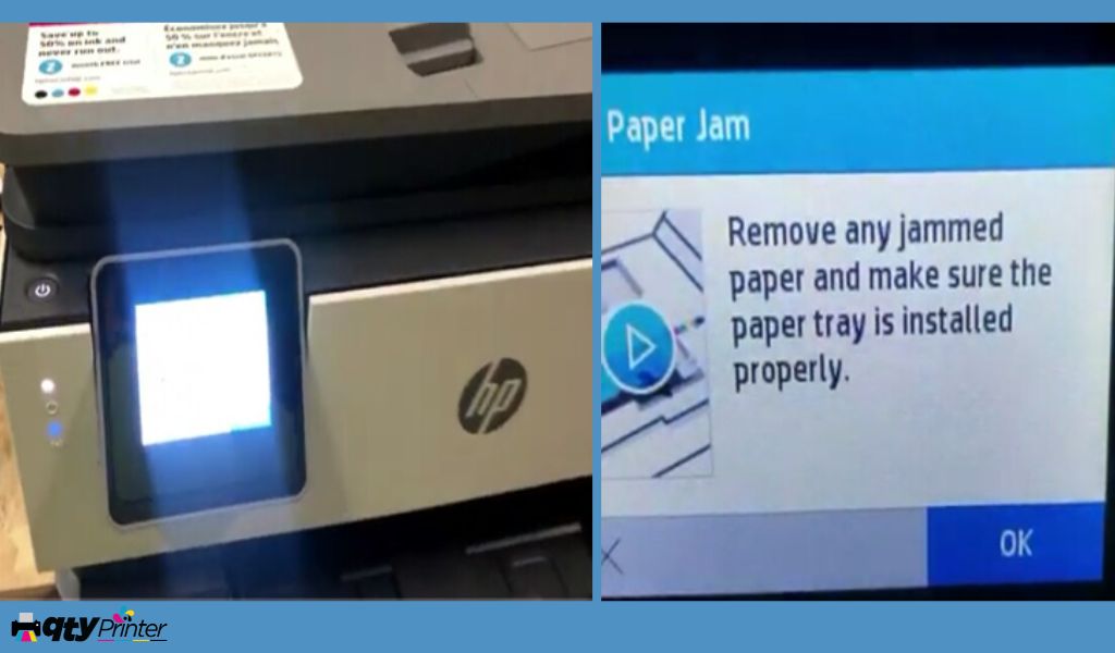 Why does it say paper jam when there is no paper jam?